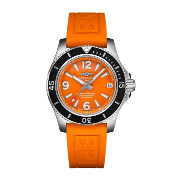 Breitling Superocean 36 Stainless Steel / Orange / Rubber
