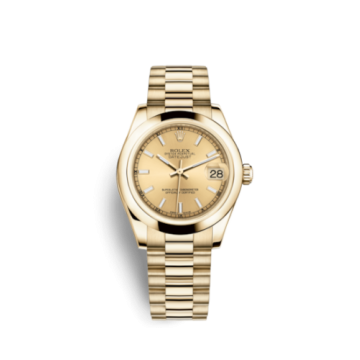 Rolex Datejust 31 Yellow Gold Domed / President / Champagne