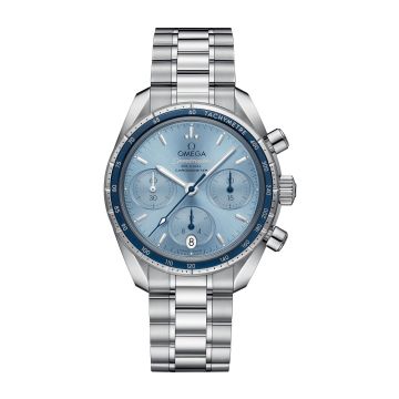 Omega Speedmaster Co-Axial 38 Stainless Steel / Blue / Bracelet