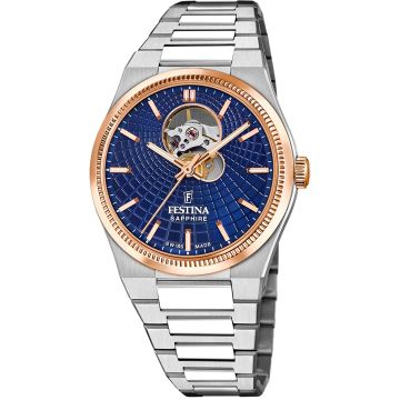 Festina Swiss Rivé Open Heart 40 Bicolour / Blue