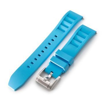 Sky Blue RM Vented FKM Rubber Quick Release Strap 20mm 22mm - 20mm
