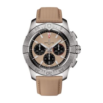 Breitling Avenger B01 Chronograph 44 Stainless Steel / Sand / Strap