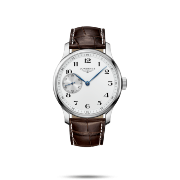 Longines Master Collection 47.5 Small Seconds Stainless Steel / White-Arabic / Alligator