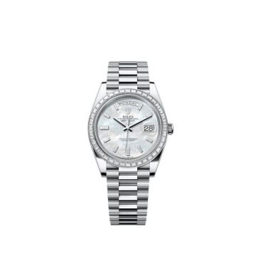 Rolex Day-Date 40 Platinum - Baguette / MOP - Baguette