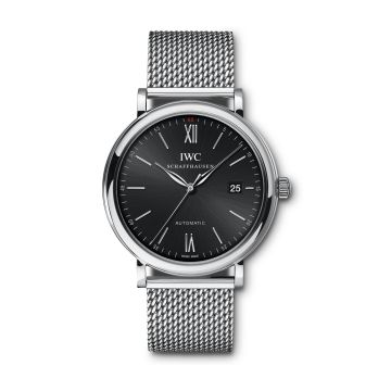IWC Schaffhausen Portofino Automatic Stainless Steel / Black / Milanese