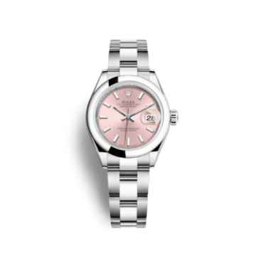 Rolex Lady-Datejust 28 Stainless Steel Domed / Oyster / Pink