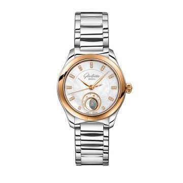 Glashütte Original Lady Serenade Luna Stainless Steel - Red Gold / MOP/ Bracelet
