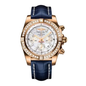 Breitling Chronomat 44 Rose Gold / Diamond / Pearl Diamond / Croco