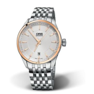 Oris Artix Date 39 Stainless Steel - Rose Gold / Silver / Bracelet