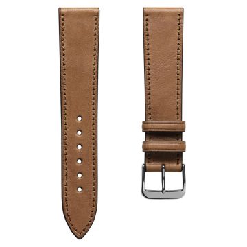 Camden Hand-Stitched Genuine Leather Watch Strap - Honey - 20mm