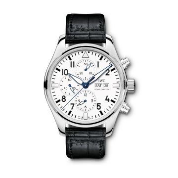 IWC Schaffhausen Pilot's Watch Chronograph Edition 150 Years Stainless Steel / White