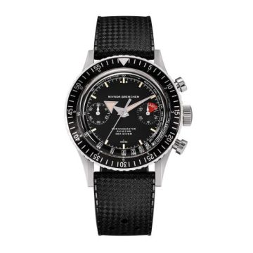 Nivada Grenchen Chronomaster Aviator Sea Diver Automatic Stainless Steel / Black / Tropic