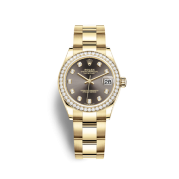 Rolex Datejust 31 Yellow Gold / Diamond / Grey - Diamond / Oyster