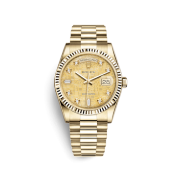 Rolex Day-Date 36 Yellow Gold Fluted / President / Champagne MOP Computer
