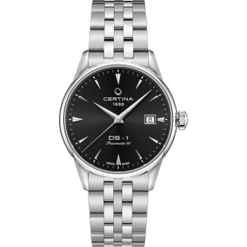 Certina DS-1 Powermatic 80 38 Stainless Steel / Black / Bracelet