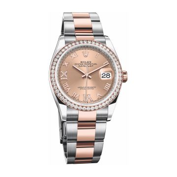 Rolex Datejust 36 Stainless Steel / Everose / Diamond / Rose Roman Diamond / Oyster
