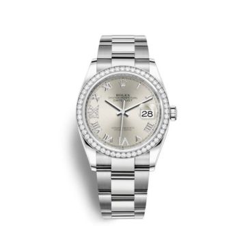 Rolex Datejust 36 Stainless Steel / Diamond / Silver Roman-Diamonds / Oyster