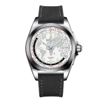 Breitling Galactic Unitime Stainless Steel / SleekT / Antarctica White / Military