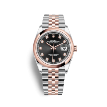 Rolex Datejust 36 Stainless Steel / Everose / Smooth / Black Diamond / Jubilee