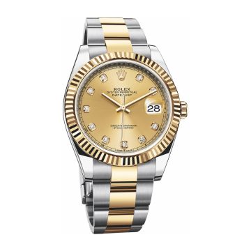 Rolex Datejust 41 Rolesor Yellow Fluted / Oyster / Champagne - Diamond