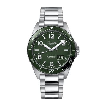 Glashütte Original SeaQ Panorama Date Stainless Steel / Green / Bracelet