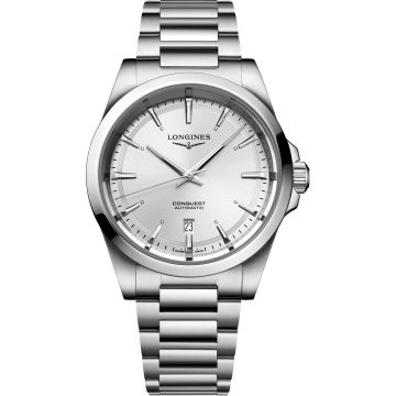 Longines Conquest 41 Stainless Steel / Silver / Bracelet