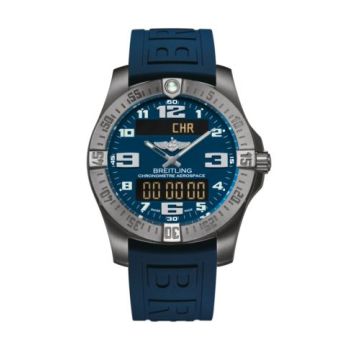 Breitling Aerospace Evo Titanium / Blue / Rubber / Pin