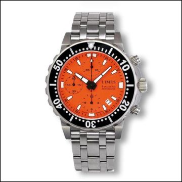 Limes Endurance Chrono - Orange / steel bracelet