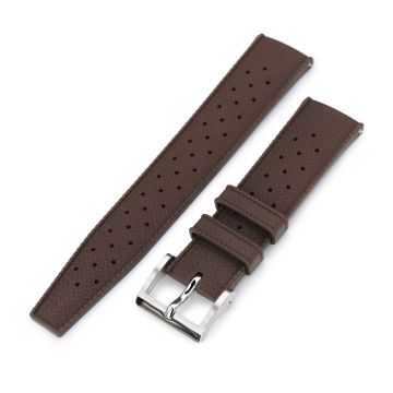 Quick Release Brown Tropical-Style Pro FKM rubber watch strap, 19mm - 23mm - 23mm