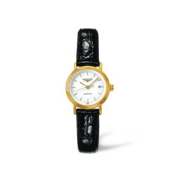 Longines Presence 25.5 Automatic PVD Gold / White