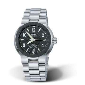 Oris TT1 Day Date Stainless Steel - Rubber / Black / Bracelet