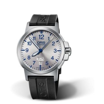 Oris BC3 Advanced Day Date Stainless Steel / Silver / Rubber