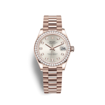 Rolex Datejust 31 Rose Gold / Diamond / Silver - Diamond / President