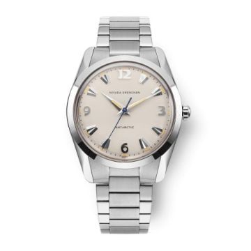 Nivada Grenchen Antarctic 35 Eggshell - Beige Luminova / Stainless Steel / Flat Link