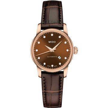 Mido Baroncelli Tradition Lady Rose Gold / Brown