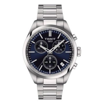Tissot PR 100 Quartz Chronograph Stainless Steel / Blue / Bracelet
