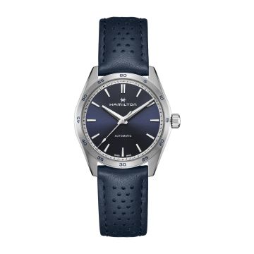 Hamilton Jazzmaster Performer Auto 38 Stainless Steel / Blue