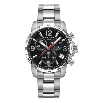 Certina DS Podium Chronograph 1/10 Sec Stainless Steel / Black / Bracelet