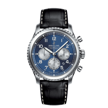 Breitling Navitimer 8 B01 Chronograph 43 Stainless Steel / Blue / Black Croco