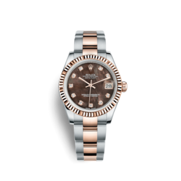 Rolex Datejust 31 Rolesor Everose Fluted / Oyster / Black MOP