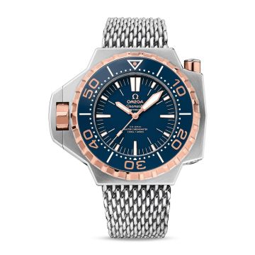 Omega Seamaster PloProf Co-Axial Master Chronometer Titanium / Sedna Gold / Blue