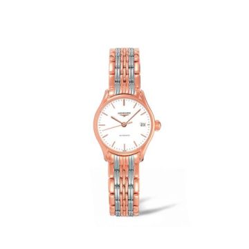 Longines Lyre 25 Automatic PVD Gold / White