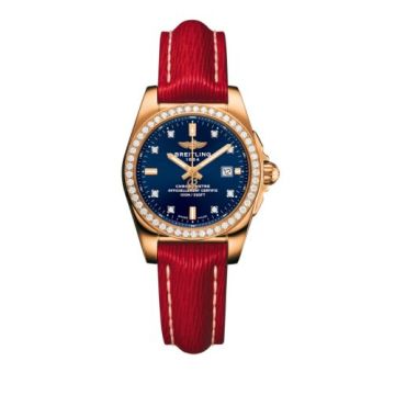 Breitling Galactic 29 Rose Gold / Diamond / Horizon Blue Diamond / Sahara