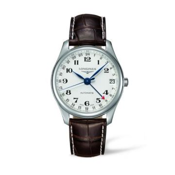 Longines Master Collection 42 24h Stainless Steel / Silver-Arabic / Alligator XL