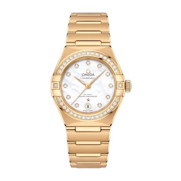Omega Constellation Manhattan 29 Co-Axial Master Chronometer Yellow Gold / MOP / Diamond