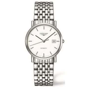 Longines Elegant Collection 34.5 Automatic Stainless Steel / White / Bracelet