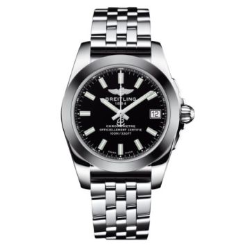 Breitling Galactic 36 Stainless Steel / SleekT / Trophy Black / Bracelet
