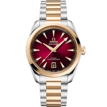 Omega Seamaster Aqua Terra 150M Shades Master Chronometer 38 Stainless Steel - Moonshine Gold / Red / Bracelet