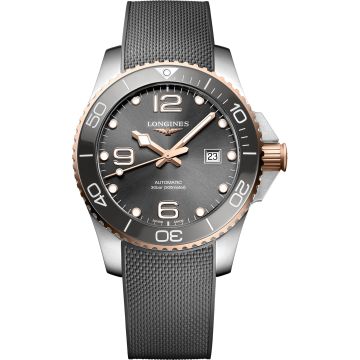 Longines HydroConquest 43 Automatic Stainless Steel - Pink Gold / Grey / Rubber