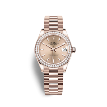 Rolex Datejust 31 Rose Gold / Diamond / Rose / President